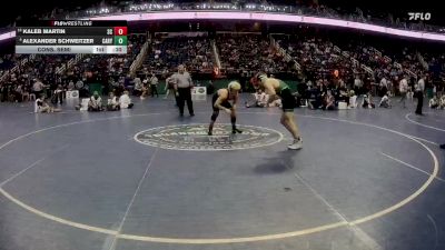 4A 132 lbs Cons. Semi - Kaleb Martin, South Caldwell High School vs Alexander Schweitzer, Cary