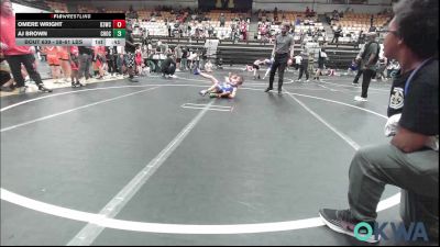 58-61 lbs Consi Of 4 - Omere Wright, D3 Wrestling Cluib vs Aj Brown, Choctaw Ironman