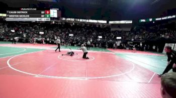 55 lbs Semifinal - Weston Nicklos, HHY1 vs Caleb Deitrick, BKV1