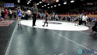 70 lbs Round Of 16 - Lorenzo Hernandez, Lone Grove Takedown Club vs Bexley Leisinger, Choctaw Ironman Youth Wrestling