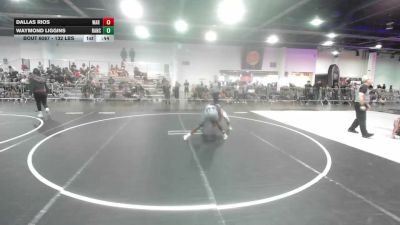 132 lbs Consi Of 16 #2 - Dallas Rios, War Room Grappling vs Waymond Liggins, Rancho Bernardo WC