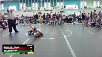 68 lbs Round 3 - Aidyn Cornman, Unattached vs Savannah Phelan, Legacy Dragons RTC