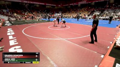 145 lbs D2/d3 - Semi-finals (sat 10:00am.) - Graiden Monicken, Baldwin-Woodville vs Drew Hird, Prairie Du Chien