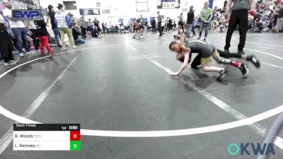 55 lbs Semifinal - Brastin Woods, Tecumseh Youth Wrestling vs Legend Ramsey, Del City Little League