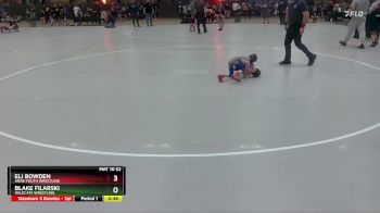 40 lbs Semifinal - Eli Bowden, Arab Youth Wrestling vs Blake Filarski, Wildcats Wrestling