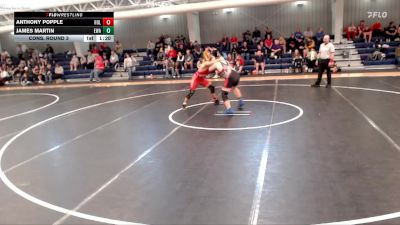 178-195 lbs Cons. Round 3 - Anthony Popple, Holdrege vs James Martin, Elevate Wrestling Academy