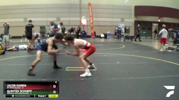 130 lbs Finals (8 Team) - Quinten Schoeff, Indiana Outlaws Black vs Jacob Harris, Mi Mafia Black