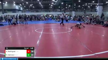 70 lbs Round 4 (6 Team) - Kalob Rodriguez, ICON WRESTLING CLUB vs Max Behrooz, BLACKHAWK WC