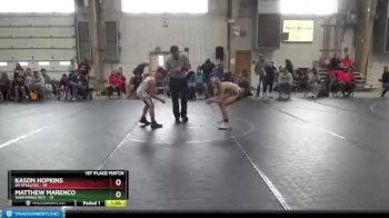 88 lbs Finals (2 Team) - Matthew Marenco, Warhawks Red vs Kason Hopkins, 84 Athletes
