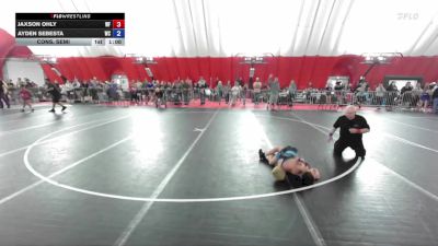 82 lbs Cons. Semi - Jaxson Ohly, Wrestling Factory vs Ayden Sebesta, Weigh-in Club