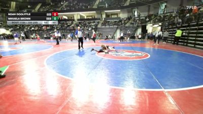 100 lbs Consi Of 8 #2 - Noah Doolittle, Guerrilla Wrestling Academy vs Mikaela Brown, Roundtree Wrestling Academy