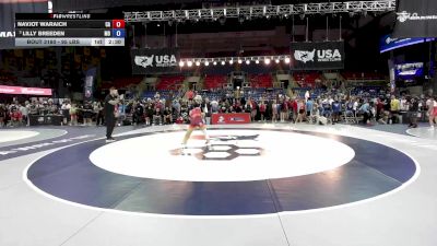 95 lbs Cons. Quarters - Navjot Waraich, CA vs Lilly Breeden, MO