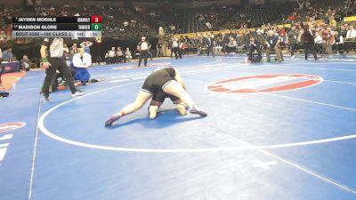 190 Class 2 lbs Cons. Round 3 - Jayden Moehle, Grain Valley vs Madison Glore, Timberland