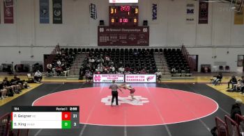 184 lbs Payton Geigner, North Central vs Sean King, Wheaton (IL)