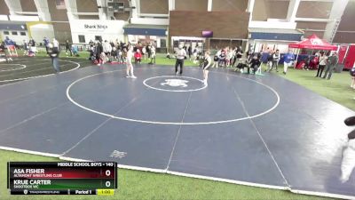 140 lbs Cons. Round 2 - Krue Carter, Shootbox WC vs Asa Fisher, Altamont Wrestling Club