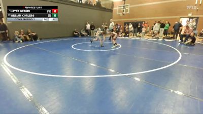 85 lbs Cons. Round 2 - Hayes Grandi, Weiser Wrestling Club vs William Corless, Small Town Grims