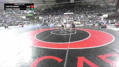 Boys 2A 132 lbs 1st Place Match - Justyce Zuniga, Toppenish vs Dominic Thomas, Orting