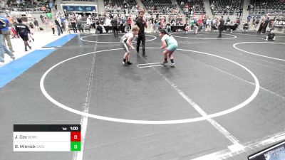 Rr Rnd 1 - Jaycee Cox, Dark Cloud Wrestling Club vs Beaux-Everett Minnick, Catoosa Youth Wrestling