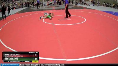 49 lbs Quarterfinal - Marcus Osorio, Tualatin Wolfpack Wrestling vs Grayson Parr, Sweet Home Mat Club