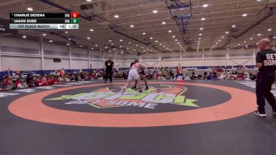 150 lbs 1st Place Match - Charlie Desena, Unattached vs Jason Dube, Unattached