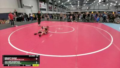 80 lbs Cons. Round 2 - Ian Bruggeman, Austin Wrestling Academy vs Grant Shaw, Brazos Valley Wrestling Club