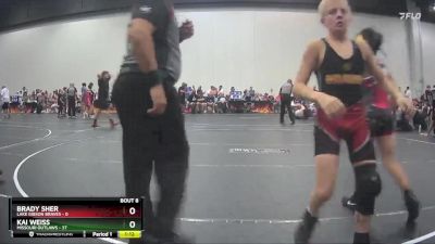 90 lbs Round 2 (10 Team) - Kai Weiss, Missouri Outlaws vs Brady Sher, Lake Gibson Braves