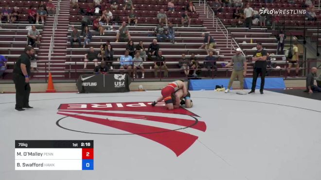 79 kg Semifinal - Michael O'Malley, Pennsylvania RTC vs Brennan Swafford, Hawkeye WC