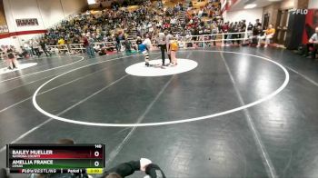 140 lbs Champ. Round 2 - Bailey Mueller, Natrona County vs Amellia France, Lyman