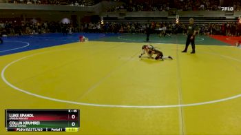 45 lbs 5th Place Match - Luke Spandl, LPGE/B Wolves vs Collin Krumrei, Grand Rapids