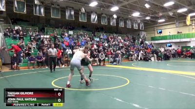 120 lbs Cons. Round 6 - John Paul Hatgas, Holy Name vs Taegan Gilmore, Medina