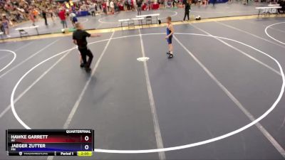 98 lbs Quarterfinal - Hawke Garrett, WI vs Jaeger Zutter, MN