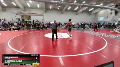 165 lbs Champ. Round 2 - Esai Marquez, La Junta vs Emmerson Claeys, Pomona