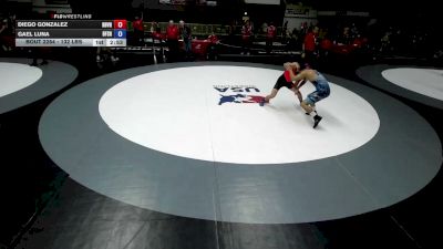 132 lbs Cons. Sub-rd Of 32 - Diego Gonzalez, Rancho Buena Vista High School Wrestling vs Gael Luna, Benjamin Franklin Senior High School Wrestling