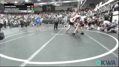 140 lbs Quarterfinal - Jaxon Colvin, Midwest City Bombers Youth Wrestling Club vs Ronnie Lovelady, Noble Takedown Club