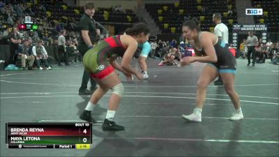 143 lbs Semifinal - Brenda Reyna, Army WCAP vs Maya Letona, Columbia