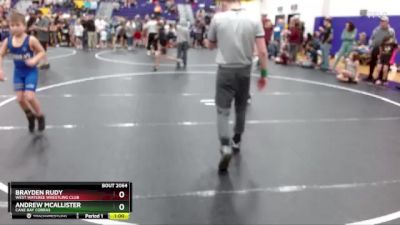 90 lbs Cons. Round 1 - Andrew McAllister, Cane Bay Cobras vs Brayden Rudy, West Wateree Wrestling Club