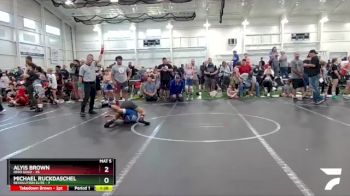 84 lbs Round 1 (8 Team) - Alyis Brown, Ohio Gold vs Michael Ruckdaschel, Revolution Elite