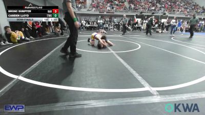 90 lbs Semifinal - Bronc Sumpter, Vian Wrestling Club vs Camden Lloyd, Team Tulsa Wrestling Club