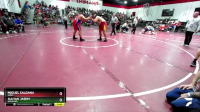 285 lbs Quarterfinal - Miguel Saldana, Indio vs Sultan Jasem, Highland