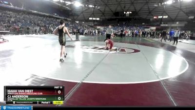 125 lbs Cons. Round 3 - Cj Anderson, Enumclaw Yellow Jackets Wrestling Club vs Isaiah Van Diest, Wrestling Rhinos Wrestling Club