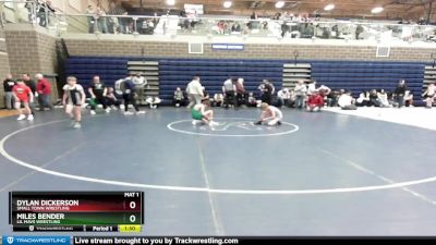 80 lbs Cons. Semi - Miles Bender, Lil Mavs Wrestling vs Dylan Dickerson, Small Town Wrestling