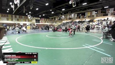 50/55 Semifinal - Jayden Tate, Junior Panther Wrestling vs Oliver Ortega, SoCal Hammers Wc