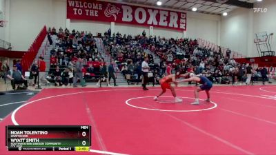 149 lbs Quarterfinal - Wyatt Smith, Southwestern Oregon Community College vs Noah Tolentino, Unattached