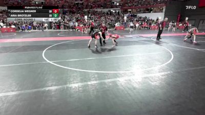 95 lbs Cons. Round 2 - Cordelia Wegner, Sparta Wrestling vs Aria Brotzler, New Richmond