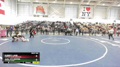 110 lbs Round 3 - Sara Sylvester, Club Not Listed vs Aubrey Lamb, Fairport Youth Wrestling