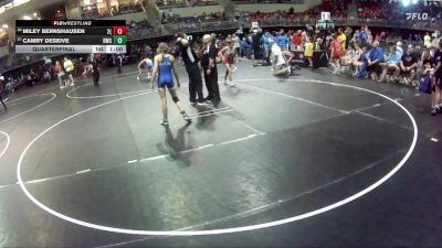 95 lbs Quarterfinal - Miley Bernshausen, 2TG (Girls) vs Camry Deseive, Husky Wrestling Club