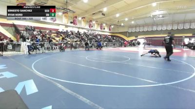 120 lbs Cons. Round 4 - Ernesto Sanchez, Centennial (Corona) vs Ryan Nord, Santa Rosa Academy