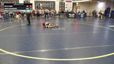 55.6-60.2 lbs Quarterfinal - Mya Flinn, Oak Glen vs Maya Bhandari, SHWA