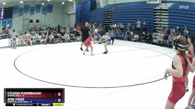 70 lbs Round 2 (6 Team) - Emie Mogg, Nebraska Blue Girls vs Cyleigh Puderbaugh, Kansas Girls