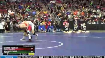 3A-132 lbs 1st Place Match - Carter Freeman, Waukee Northwest vs Brayden Parke, Linn-Mar